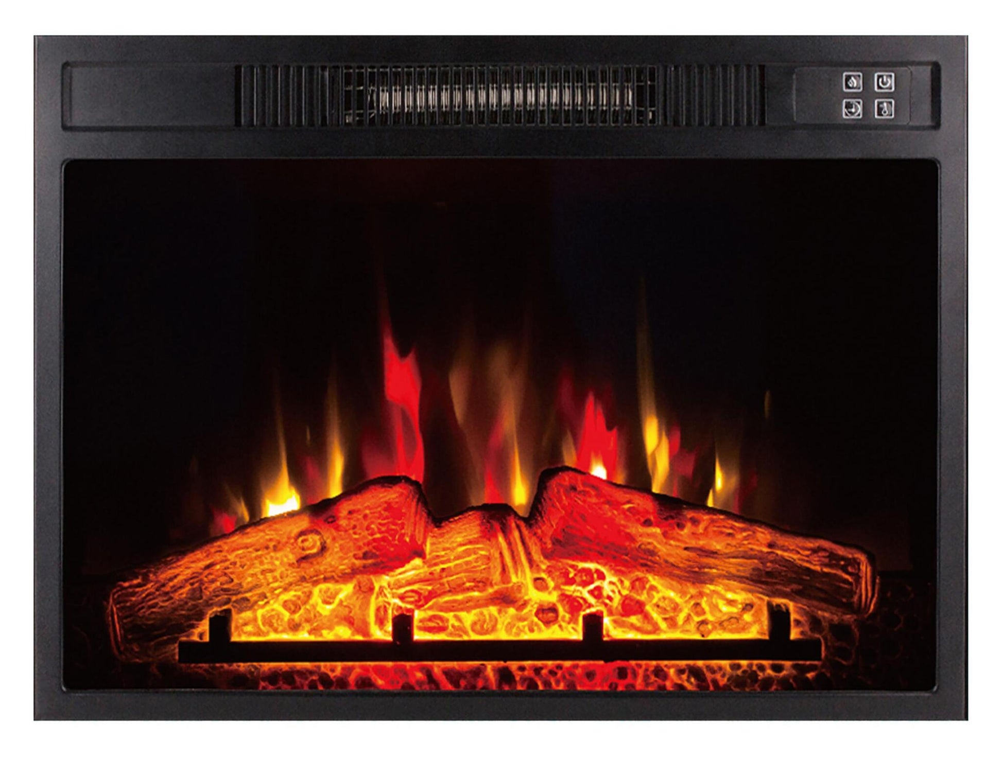 Chimenea Eléctrica 2000w Cristal Templado Negro Con Mando A Distancia Y Llama Ajustable Che-620 Purline_1