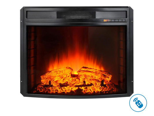 Chimenea Eléctrica 2kw En Cristal Templado Negro Con Mando A Distancia Y Llama Regulable Che-630 Purline_0