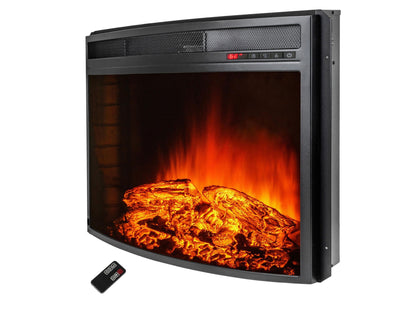 Chimenea Eléctrica 2kw En Cristal Templado Negro Con Mando A Distancia Y Llama Regulable Che-630 Purline_1