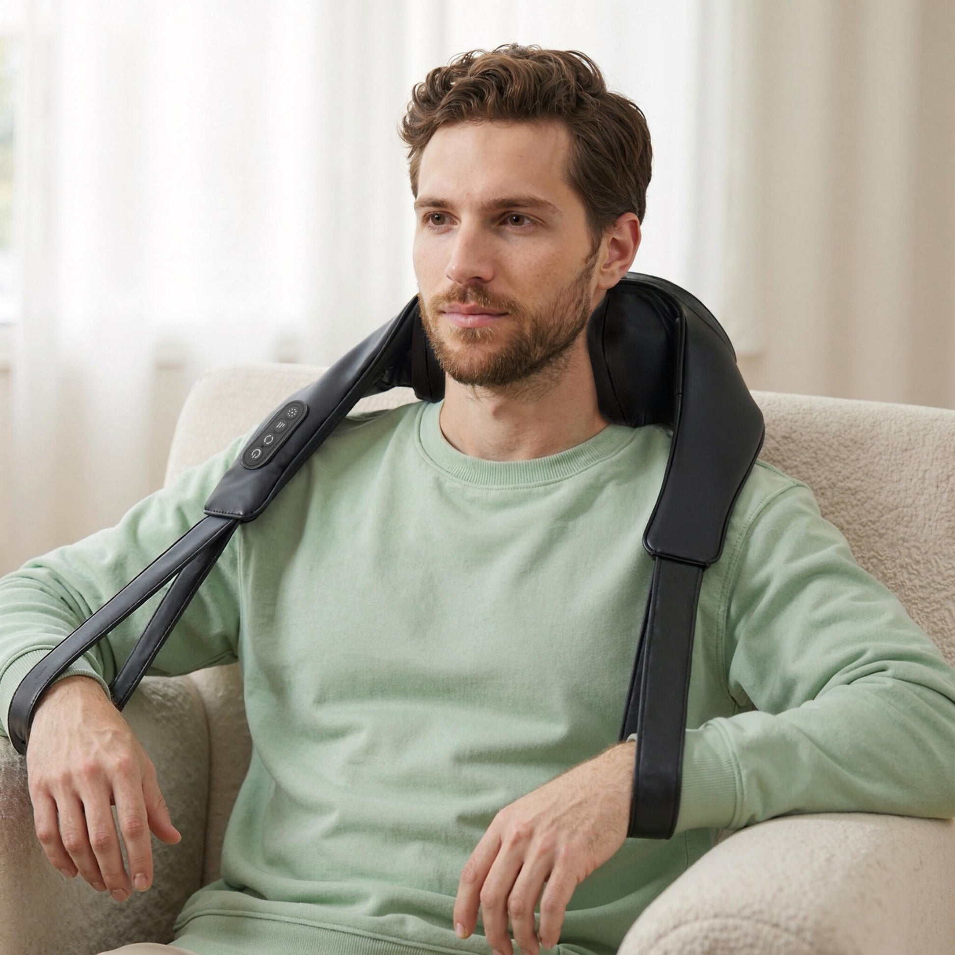 Cofre De Recuperación Y Sueño – Colchoneta De Masaje, Shiatsu Calefactable, Almohada Cervical, Cojín Y Masajeador 3d_2