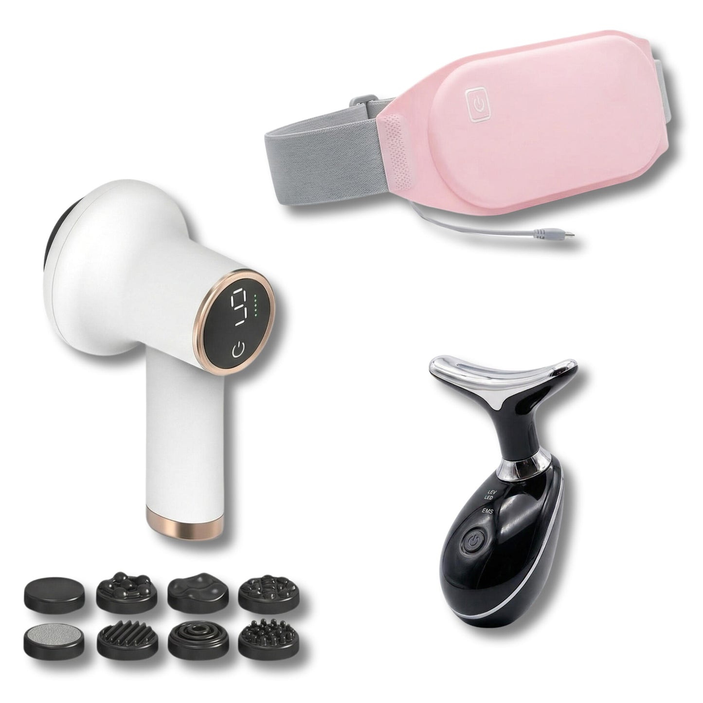 Cofre Luminosidad Y Confort – Tratamiento Facial Led, Cinturón Menstrual Y Masajeador_0