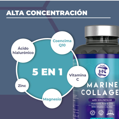 Colageno Marino Con Acido Hialuronico Con Vitamina C - 50 Capsulas - Para Articulaciones, Huesos, Piel, Cabello_2
