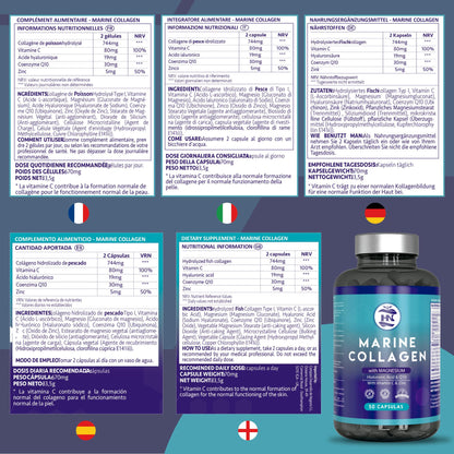 Colageno Marino Con Acido Hialuronico Con Vitamina C - 50 Capsulas - Para Articulaciones, Huesos, Piel, Cabello_5