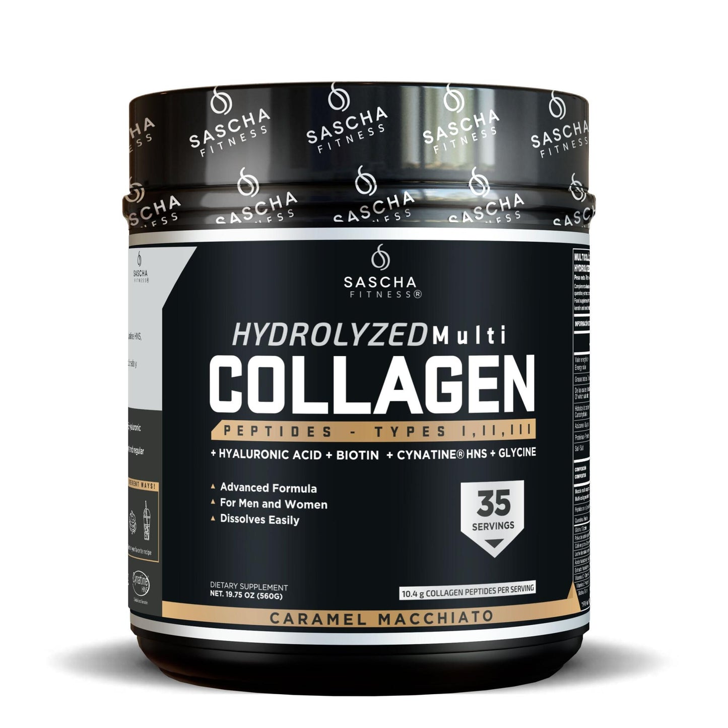 Colágeno Multi Hidrolizado Sabor Caramel Macchiato - Sascha Fitness España_0