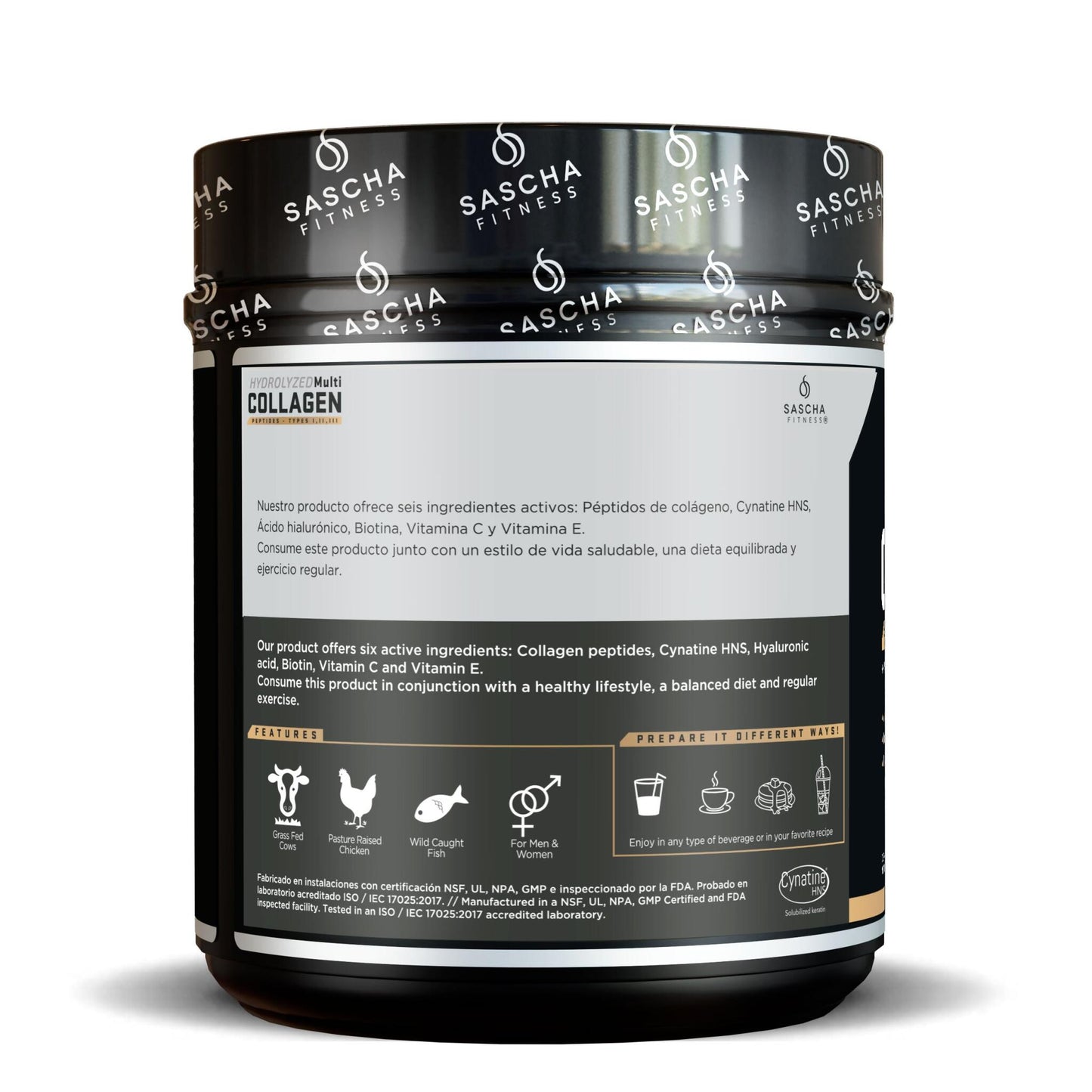 Colágeno Multi Hidrolizado Sabor Caramel Macchiato - Sascha Fitness España_2