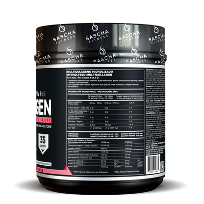 Colágeno Multi Hidrolizado Sabor Limonada De Fresa - Sascha Fitness España_1