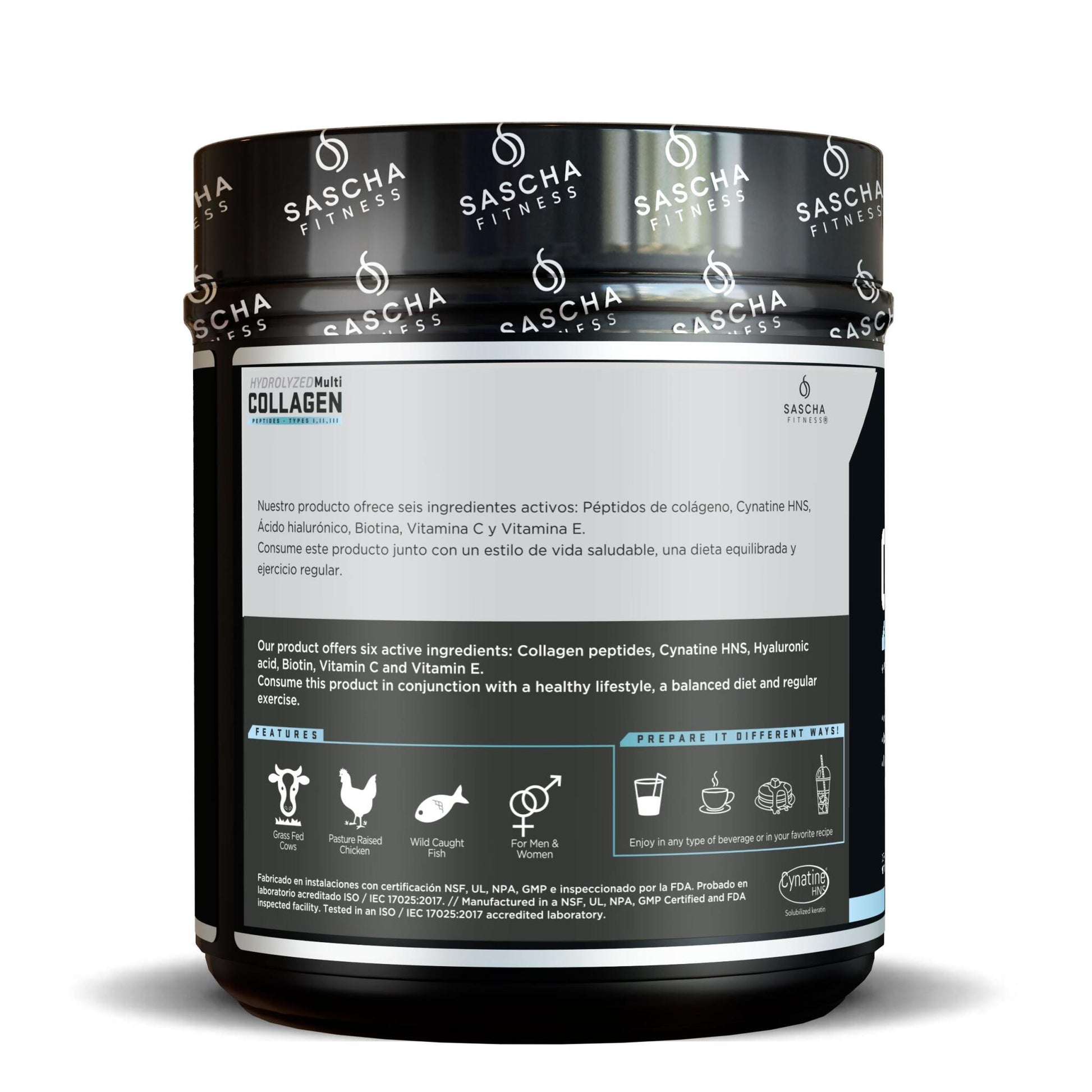 Colágeno Multi Hidrolizado Sin Sabor- Sascha Fitness España_2
