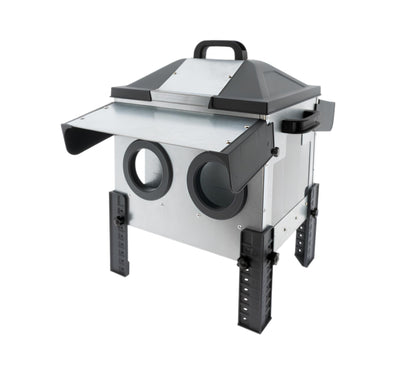 Comedero Para Gallinas Robust® | Tolva Antidesperdicio De Acero Galvanizado Para Exterior | Altura Regulable (12kg)_0