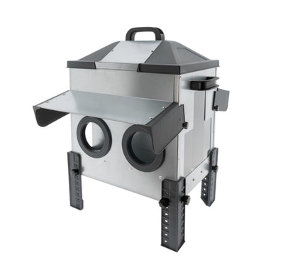 Comedero Para Gallinas Robust® | Tolva Antidesperdicio De Acero Galvanizado Para Exterior | Altura Regulable (16kg)_0
