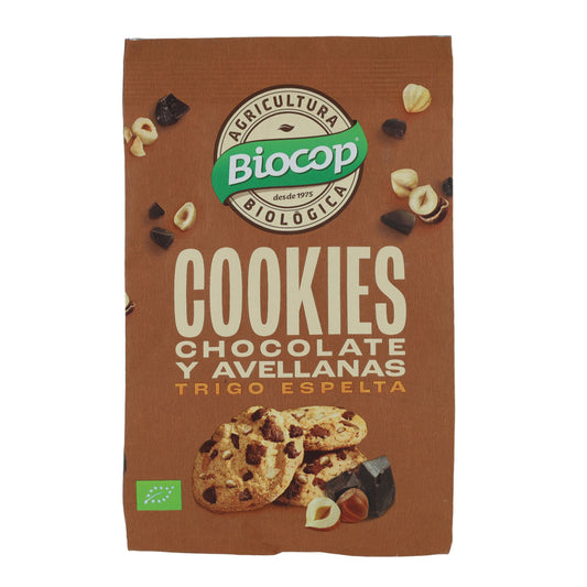 Galletas Cookies de trigo espelta con pepitas de chocolate y avellanas Biocop 200g