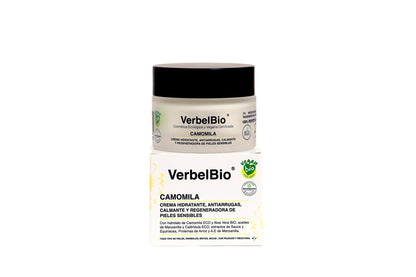 Crema Camomila VerbelBio– Hidratante, Regeneradora, Antiarrugas y Calmante.  Piel Sensible, Rosácea y Dermatitis._0