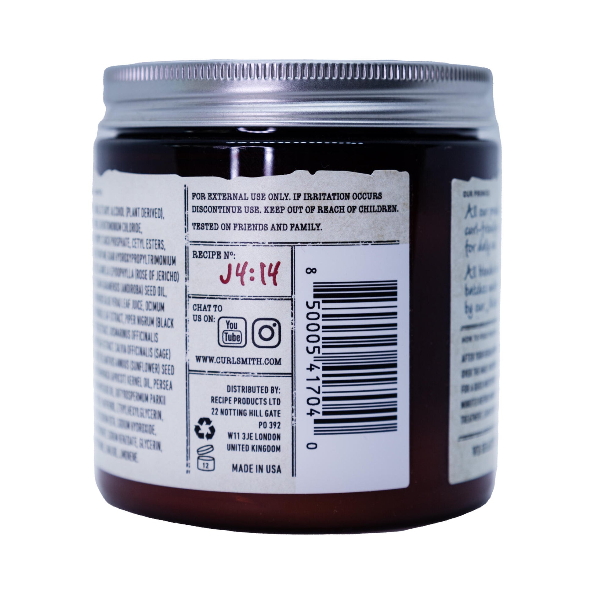 Crema Hidratante Intensiva Recetas De Hidratación Curlsmith 227g_1