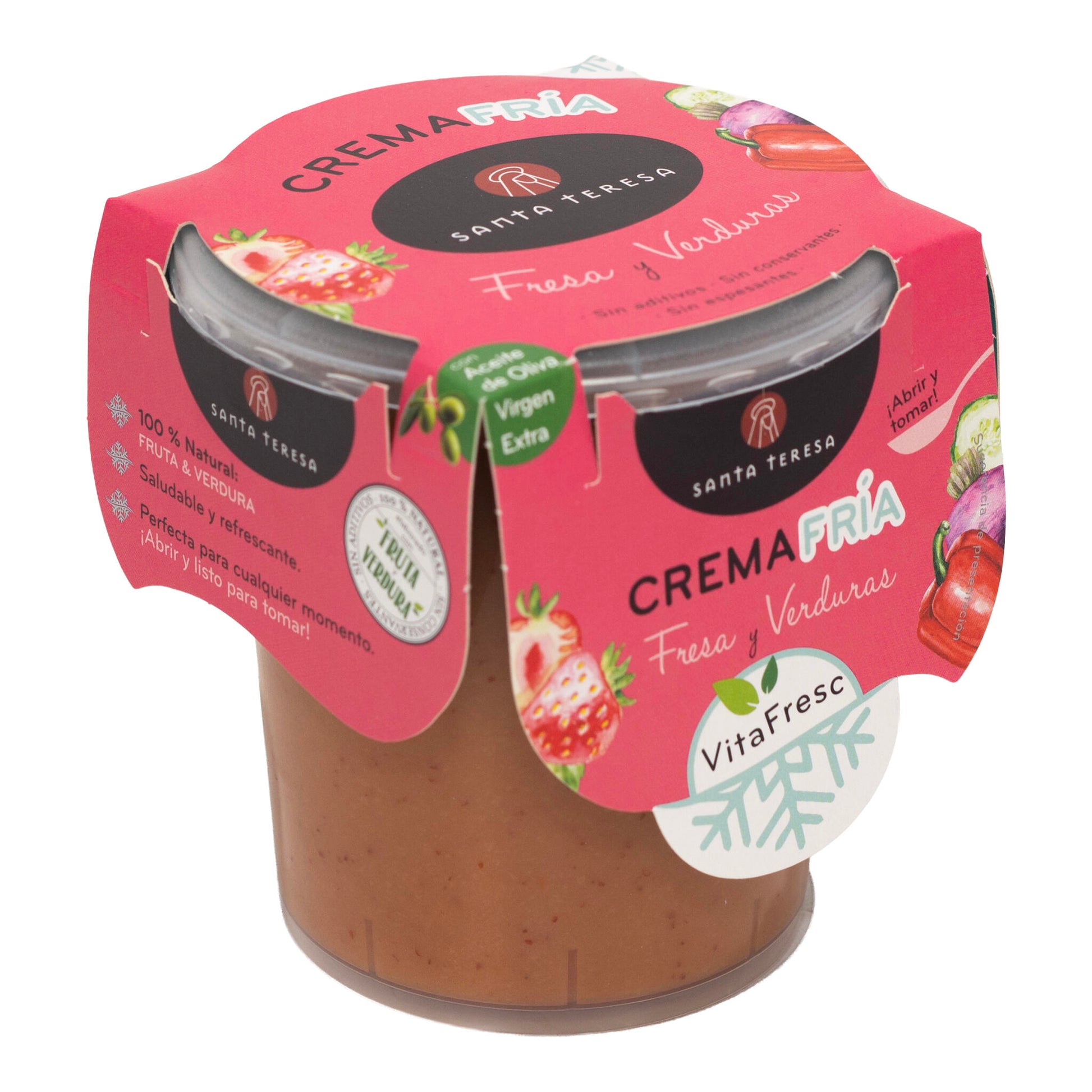 Cremafría De Fresa Y Verduras. Una Combinación Perfecta De Verduras Y Frutas Para Tomar En Frío. 400g_4