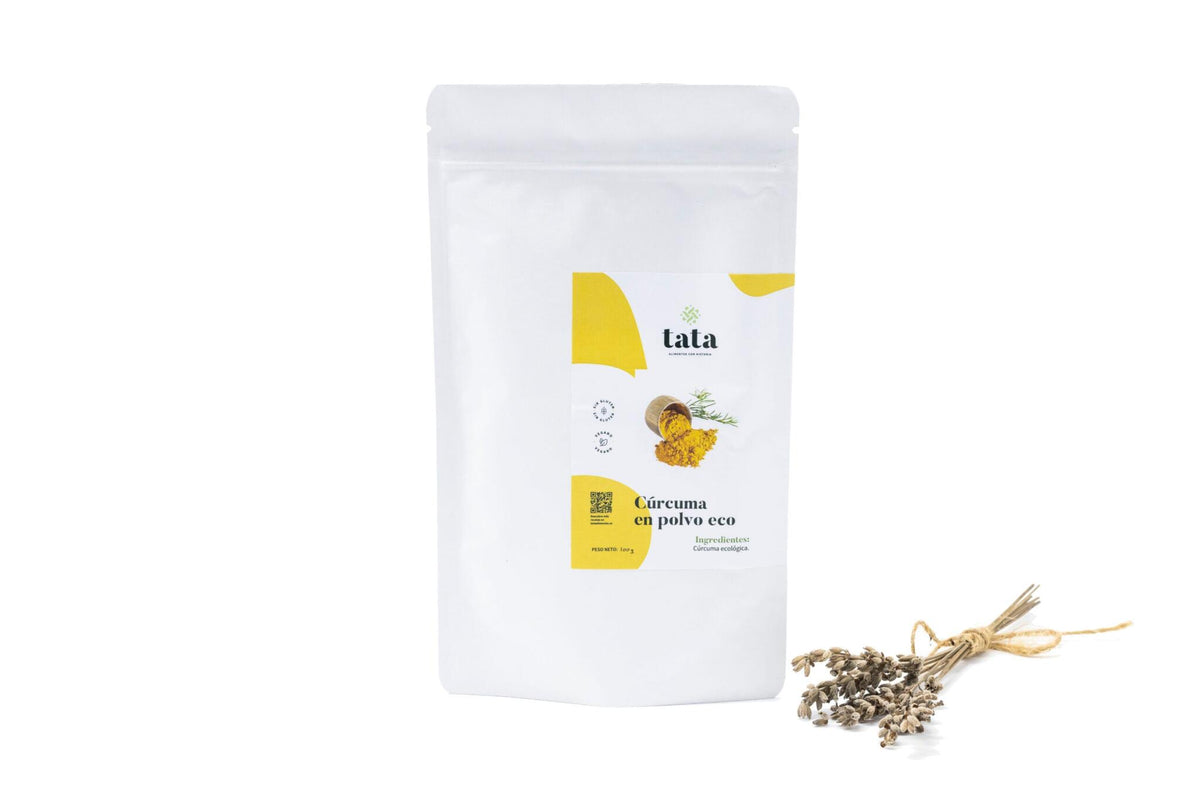 Cúrcuma en polvo ecológica, especia para curry, arroces y leche dorada 100 g_0