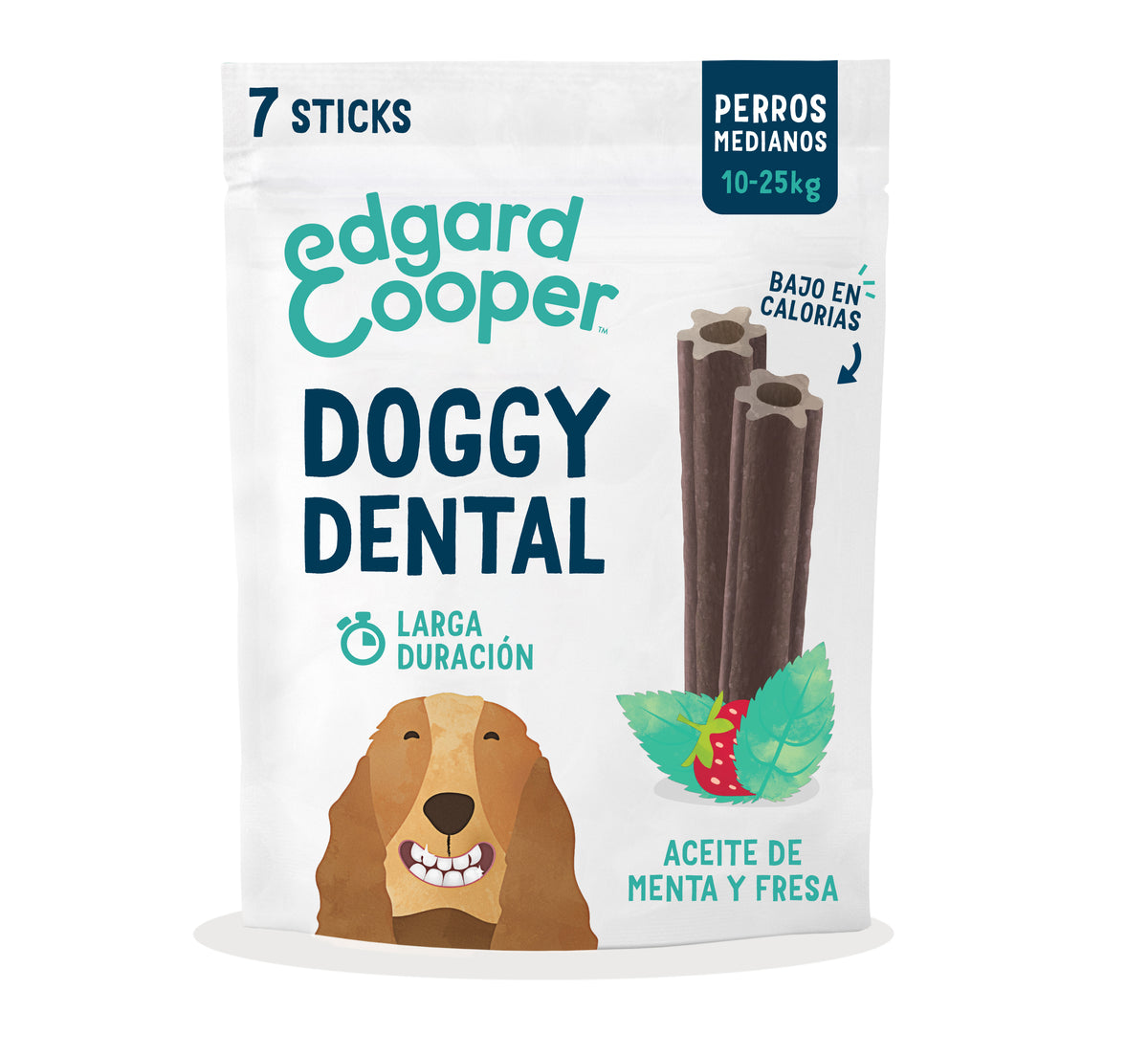 Dental de fresa y menta para perro adulto Edgard & Cooper 175 g