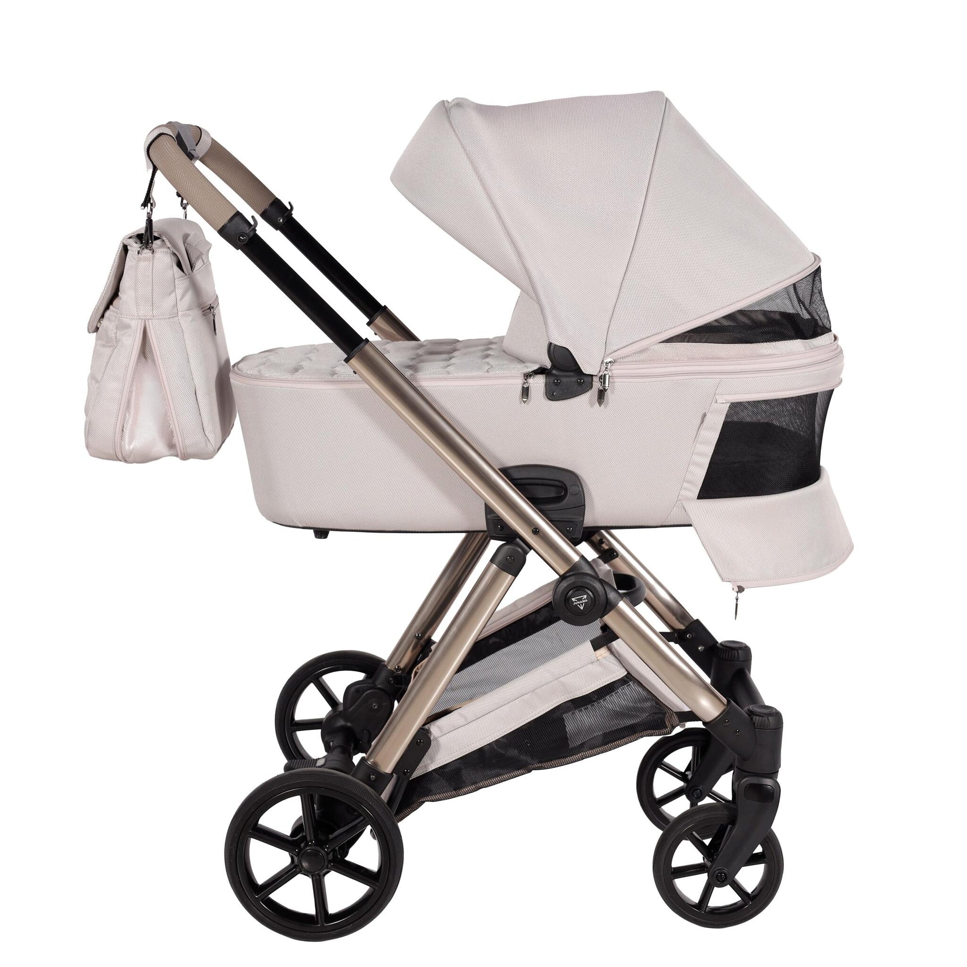 Elegant Cochecito De Bebé Duo Beige_4