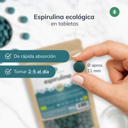 Espirulina 500mg BIO Planeta Huerto 300 tabletas