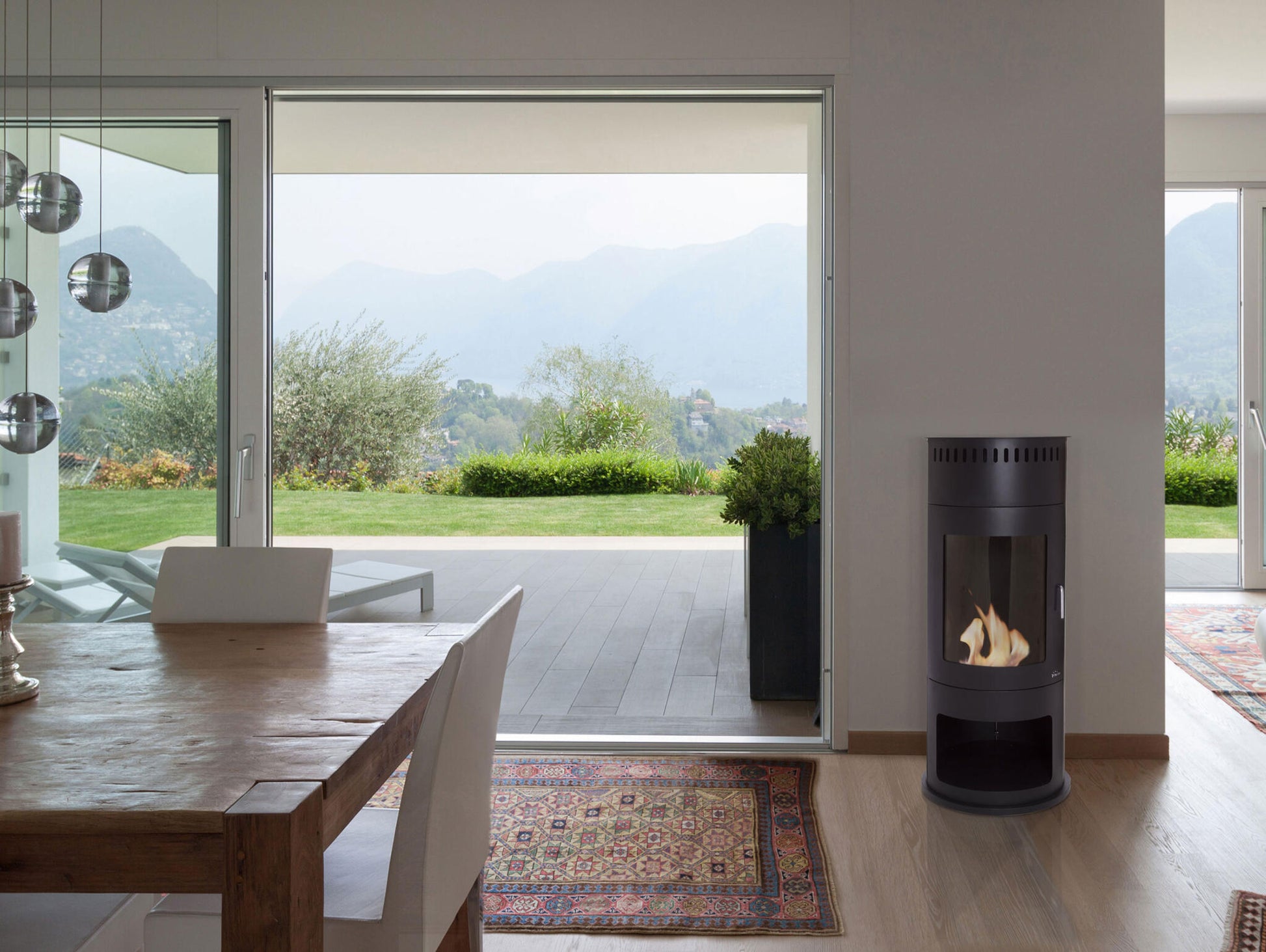 Estufa De Etanol En Acero Negro Con Puerta De Cristal Templado Bestfire B Purline_2