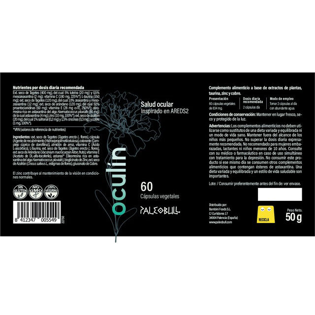 Oculín Paleobull 60 cápsulas