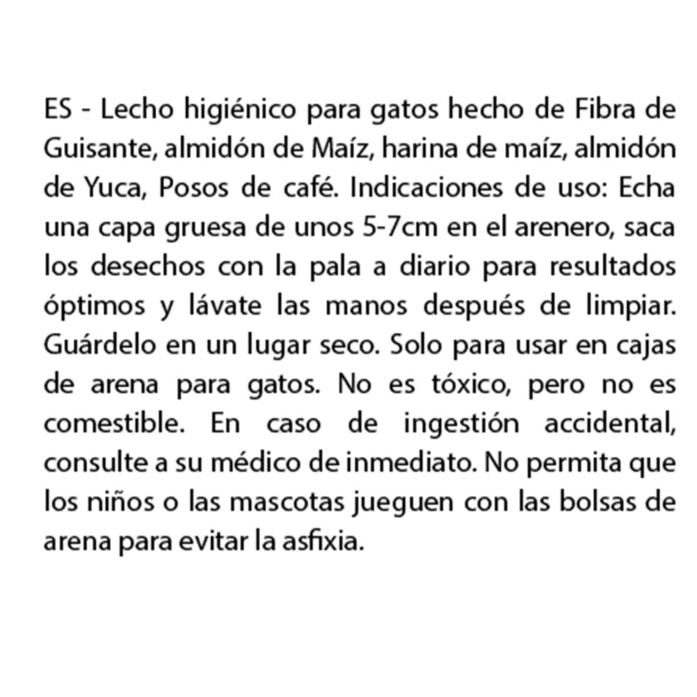 Pack 6 Kit Cat Arena Eco 2nd Chance - Coffee Beans (Natural) 2,5 Kg Semillas de Café , Guisante y Yuca