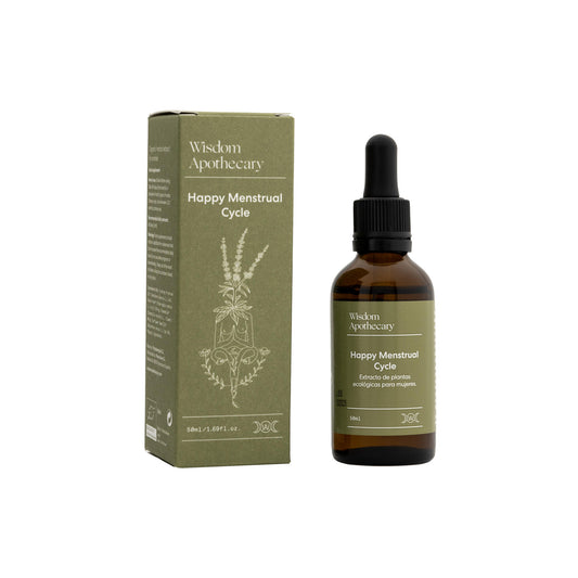 Extracto Happy Menstrual Cycle 50ml: Regulación hormonal, menstruación y menopausia. Vitex, Onagra y Manzanillaa_0