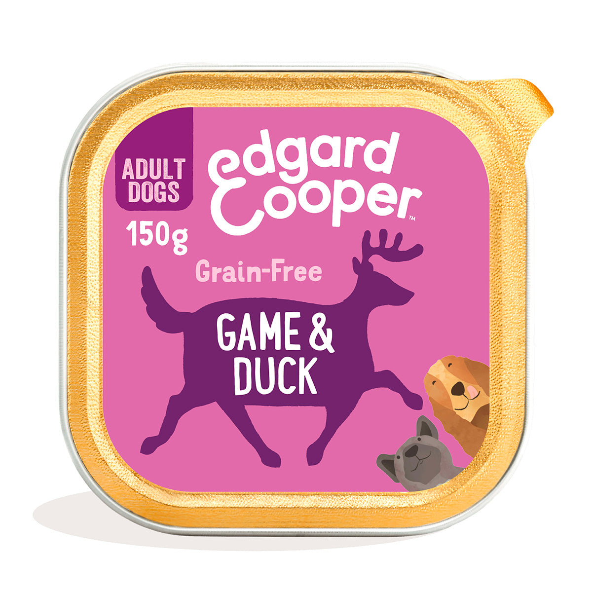 Tarrina de comida para perros con venado y pato sin cereales | Edgard & Cooper 150 g