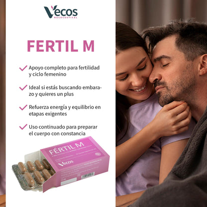 Fértil M Vecos 45+45 Cápsulas | Fertilidad Femenina, Preconcepción Y Regulador Hormonal | Inositol Y Folato_3