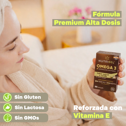 Omega 3 Superconcentrado Blíster Vainilla Nutricel 90 perlas