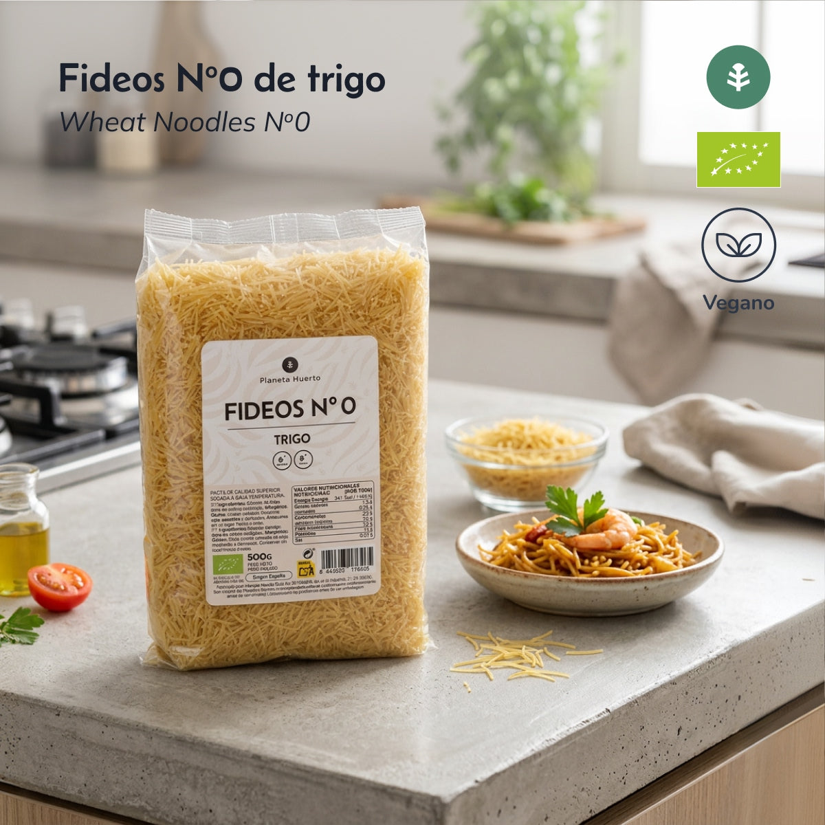Fideos nº0 de trigo ECO Planeta Huerto 5 Kg