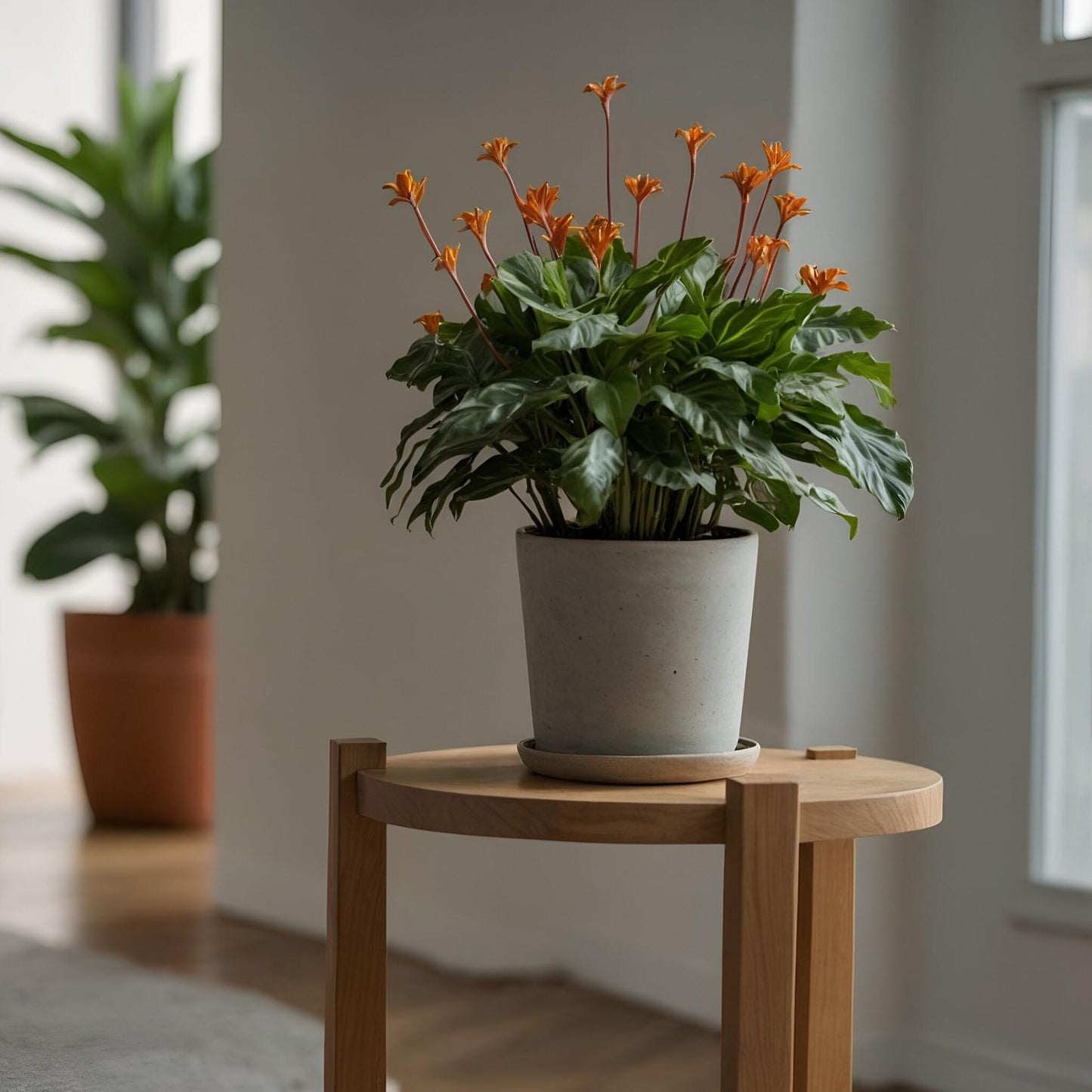 Flor De La Llama Eterna - 2 Pzs - Calathea 'tassmania' - Altura 40-50cm - ⌀14cm_1