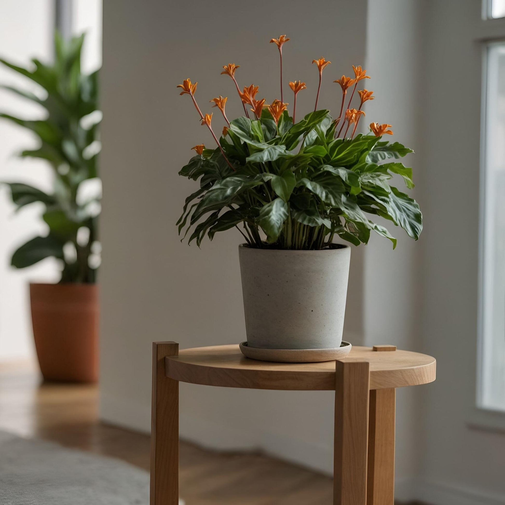 Flor De La Llama Eterna - 2 Pzs - Calathea 'tassmania' - Altura 40-50cm - ⌀14cm_1