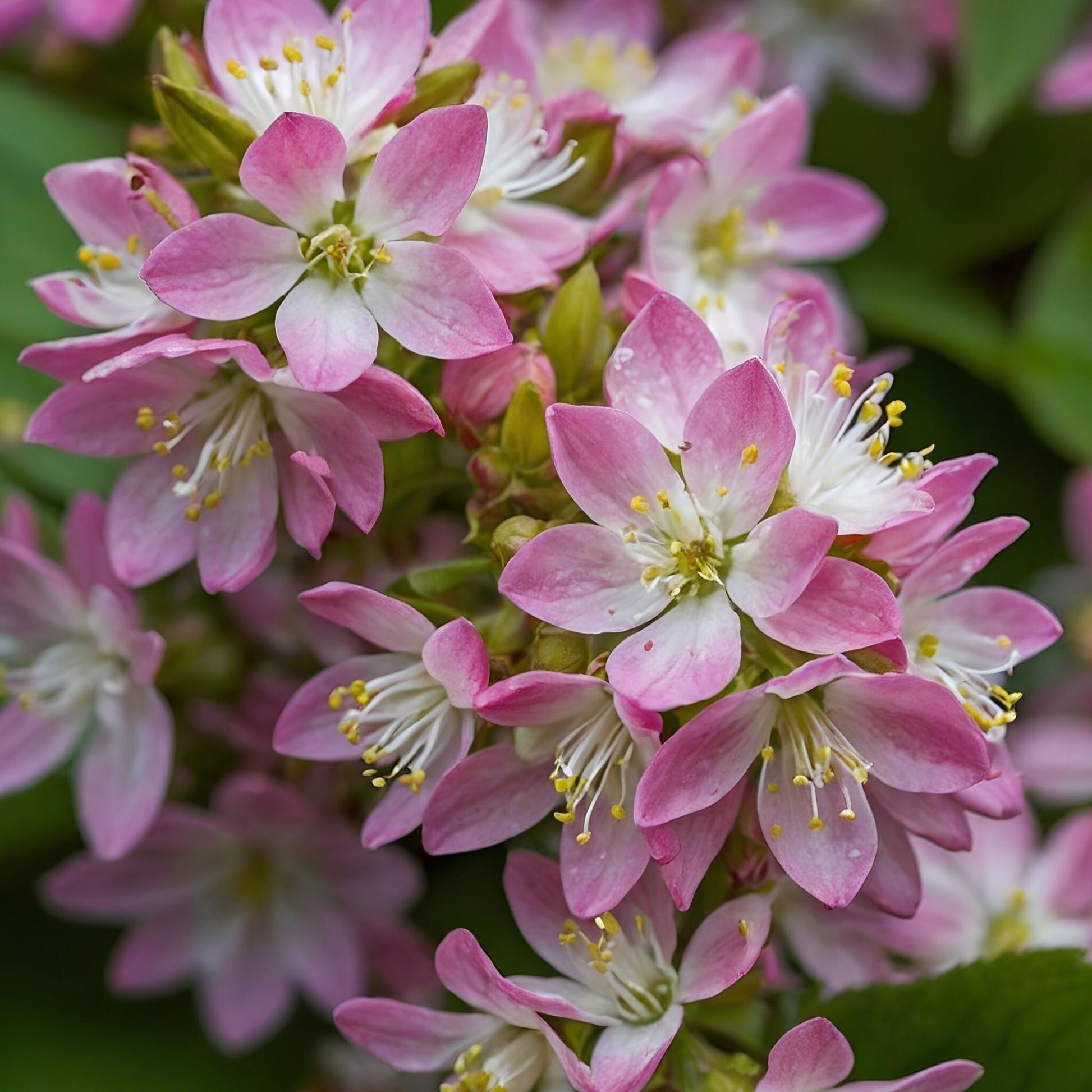 Flores De Fresa - 2 Pzs - Deutzia 'strawberry Fields' - Altura 25-40cm - ⌀17cm_1