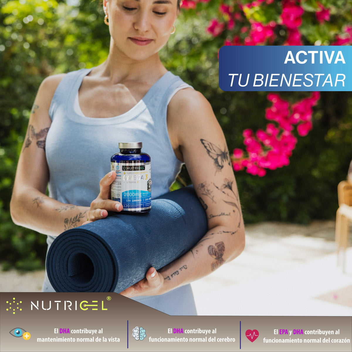 Omega 3 Superconcentrado 2000mg EPA 1000 / DHA 500 Nutricel 120 perlas