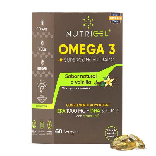 Omega 3 Superconcentrado Blíster Vainilla Nutricel 60 perlas