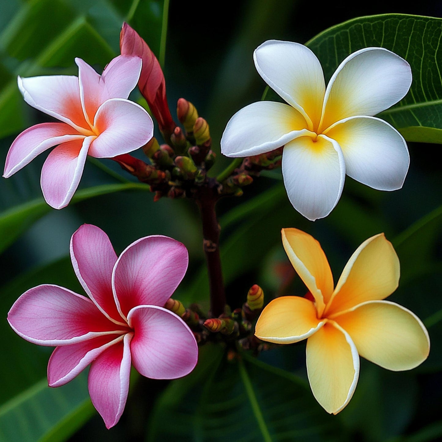 Frangipani - Plumeria Rubra 'hawaii' - Incluye Cesta - Altura 45-55cm - ⌀17cm_3