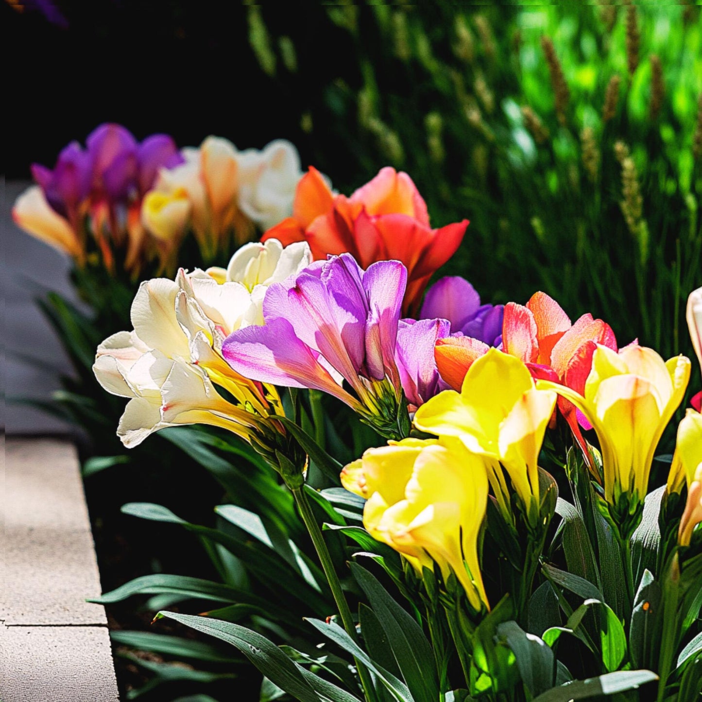 Fresia - 100 Pzs - Freesia Mix - Bulbos De Flores_1