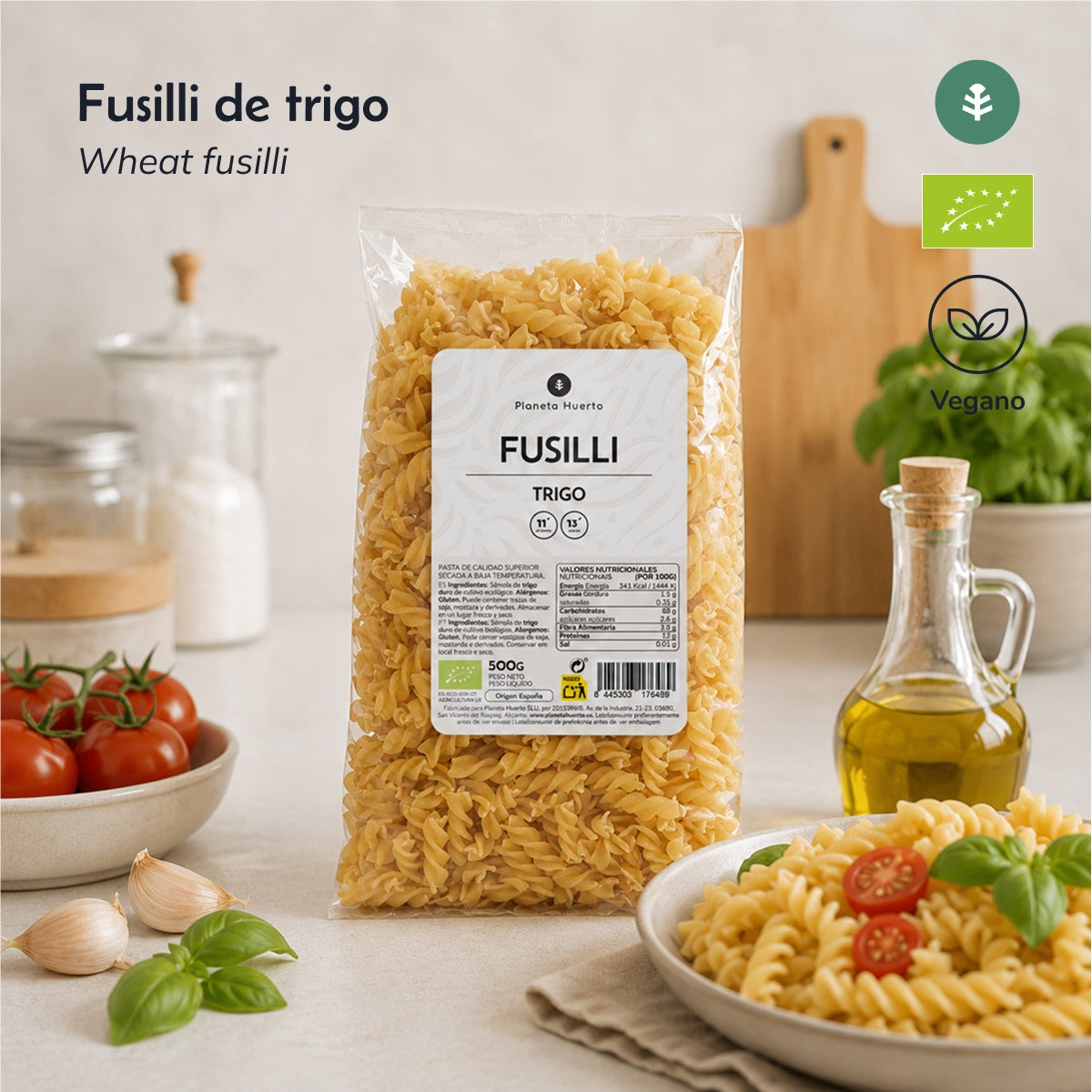 Fusilli de trigo ECO Planeta Huerto 5 Kg