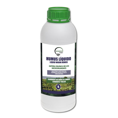 GREEN GOF Humus Líquido De Lombriz Premium 1l. Enriquecido Con Leonardita Y Melaza. Fertilizante Rico En Microorganismos_0