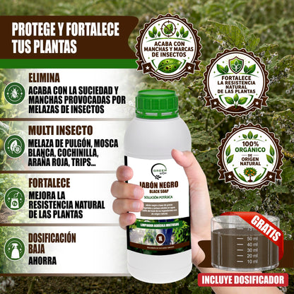 GREEN GOF Jabón Potásico Premium, 1L. Concentrado - Hongos Y Plagas - Actúa Por Contacto._1