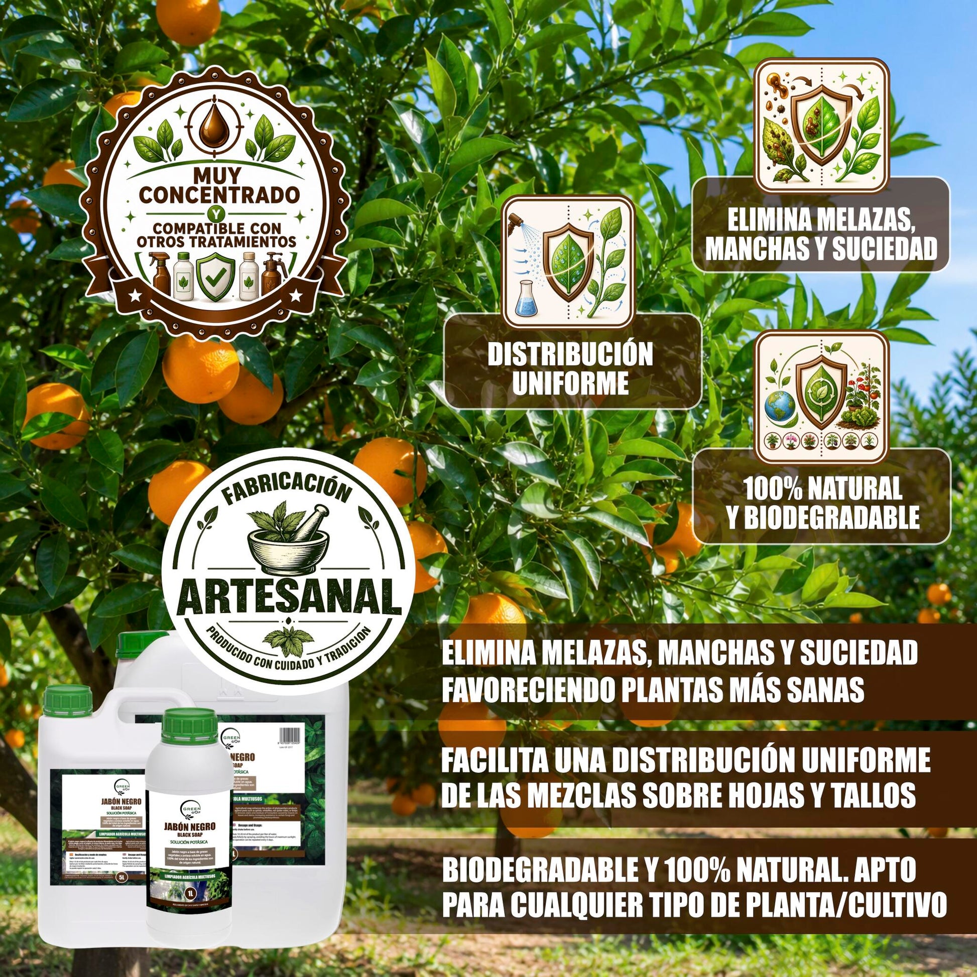 GREEN GOF Jabón Potásico Premium, 20L. Concentrado - Hongos Y Plagas - Actúa Por Contacto._2