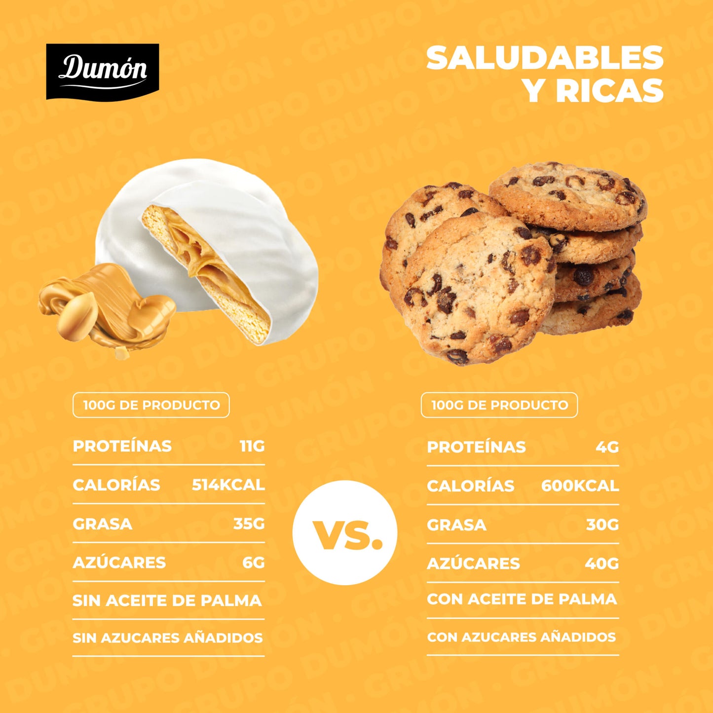Galletas De Cacahuate Y Crema Blanca 128gr - Dumón, Snack Sin Azúcares Añadidos - Pack De 14 Unidades_4