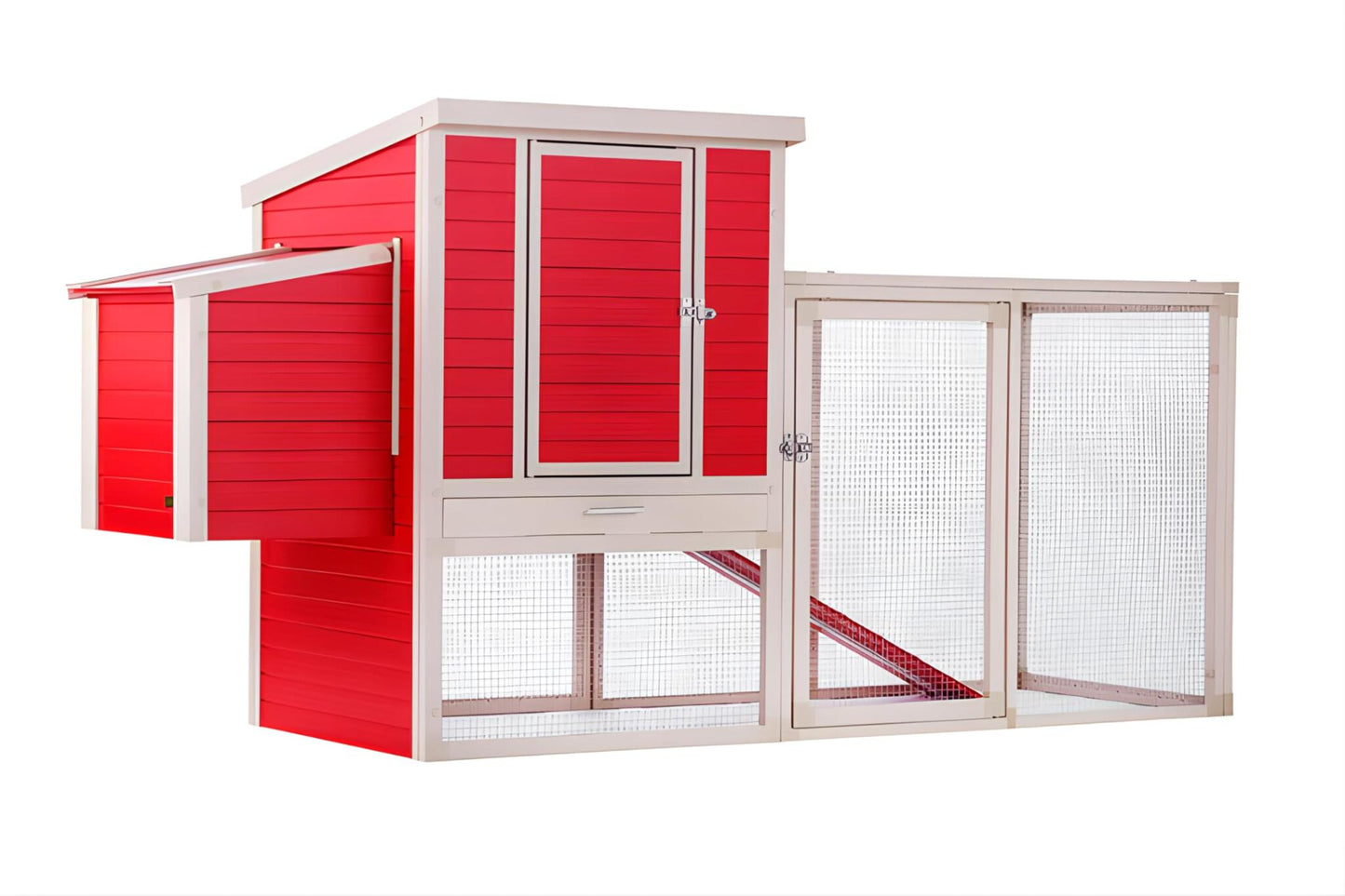 Gallinero Sonora Con Parque Para Exterior Capacidad 4-5 Aves - Ecoflex Material Sostenible Y Duradero. Fácil Montaje_2