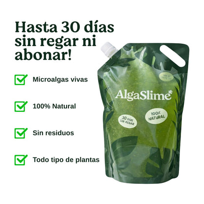 Pack 8x Gel de Riego para Plantas con Microalgas Vivas AlgaSlime 1l