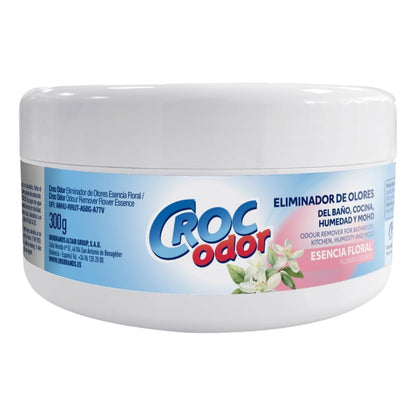 Gel Eliminador de Olores Esencia Floral 300g Baño, Cocina, Tabaco y Moho CROCODOR