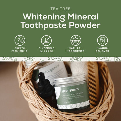 Dentífrico natural Árbol del té  y Coco Georganics 60 ml