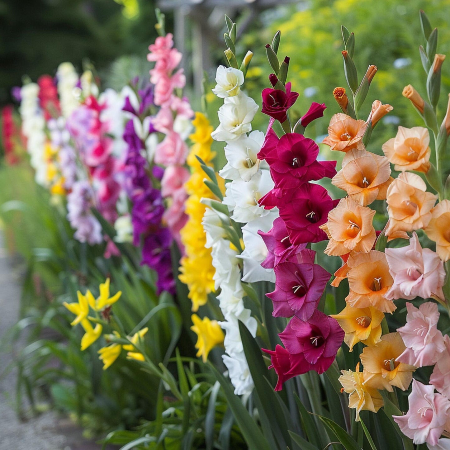 Gladiolo - 60 Pzs - Gladiolus Mix - Bulbos De Flores_1
