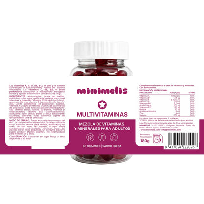 Gominolas Multivitamínico Para Adultos Sabor Fresa 60 Ud_2