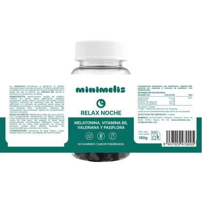 Gominolas Para Mejorar El Sueño Melatonina Extractos Vegetales Sabor Frambuesa 60 Unidades 1 Mg Por Dosis_2