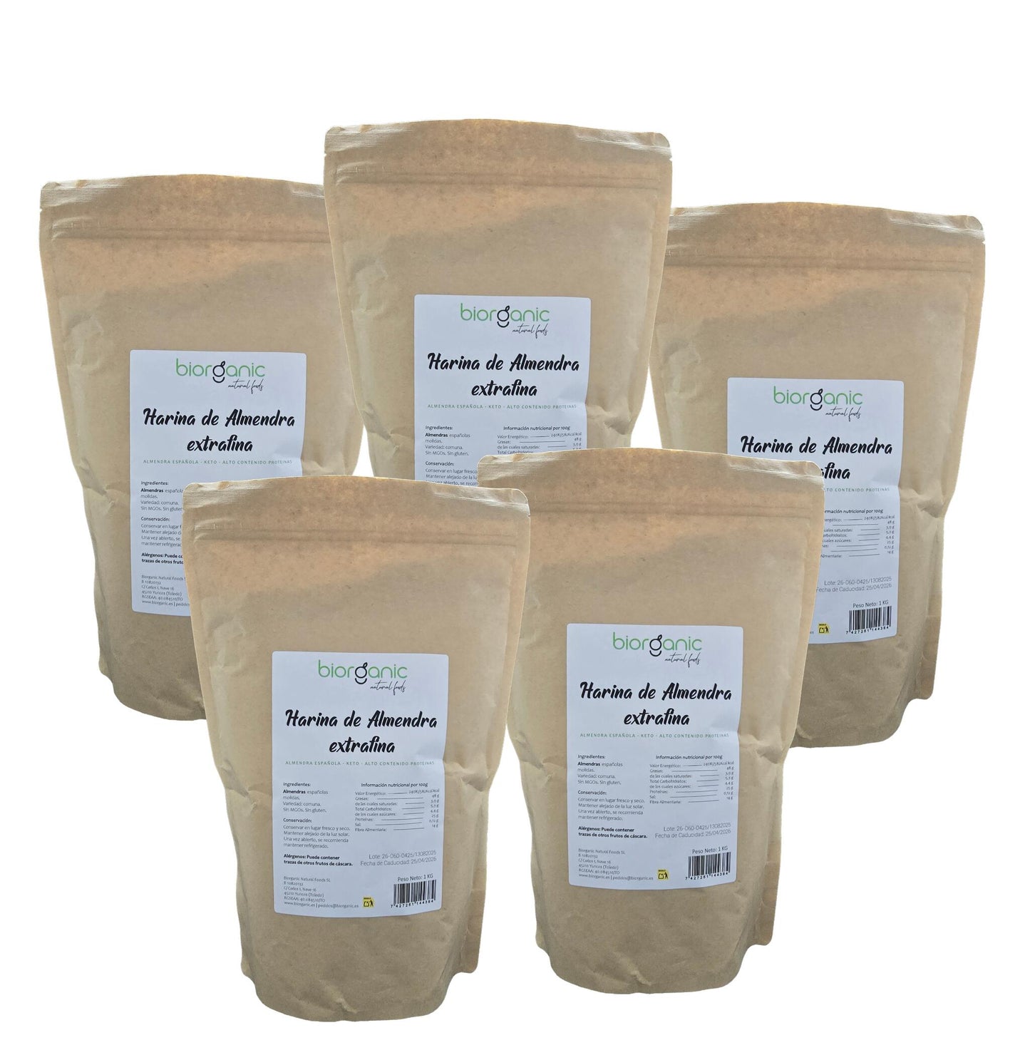 Harina De Almendra Pack Ahorro 5kg Keto, 100% Natural – Sin Gluten – Biorganic_0