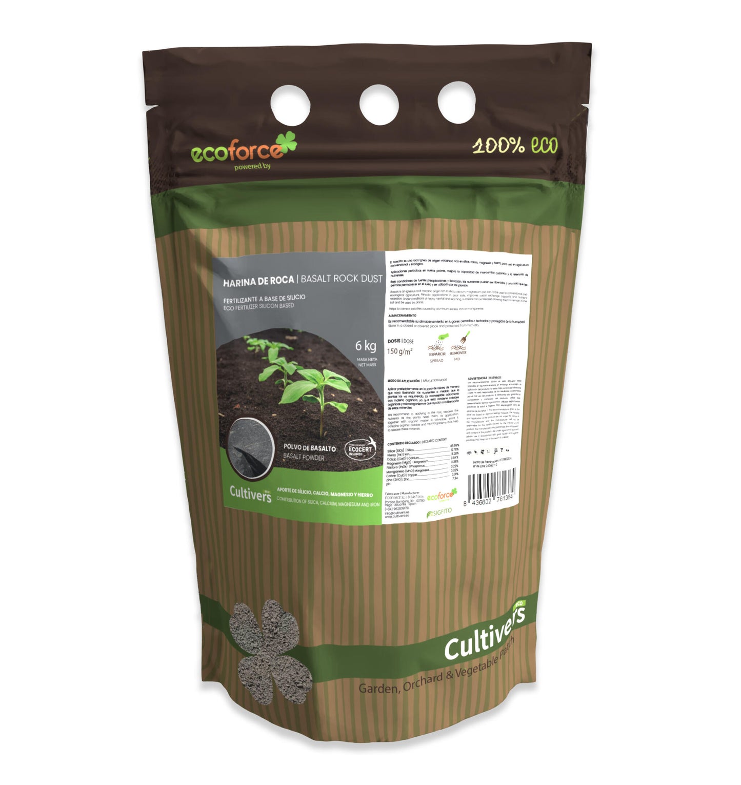 Harina De Roca. Polvo De Basalto Cultivers 6 Kg_2